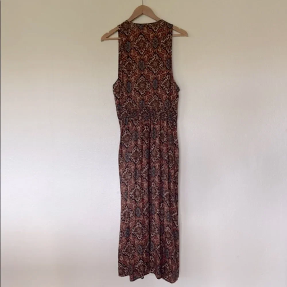 Vintage Elegant Sleeveless Patterned Dress
